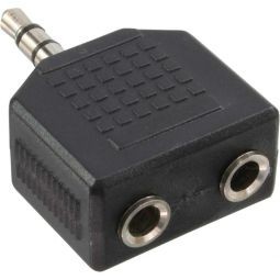 InLine Audio Adapter, 3,5mm Klinke Stecker an 2x 3,5mm Klinke Buchse